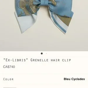 Hermes | Accessories | Authentic Hermes Silk Bow Hair Clip